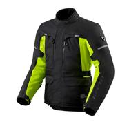 Revit Outback 5 H2O Veste textile moto imperméable, noir/jaune néon, Taille S