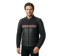 Revit Mile 2 Blouson de moto en cuir, noir/rouge, Taille 58