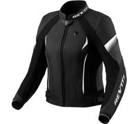 Revit Xena 4 Blouson en cuir de moto pour femmes, Noir/Blanc, Taille 38