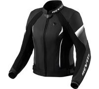 Revit Xena 4 Blouson en cuir de moto pour femmes, Noir/Blanc, Taille 46