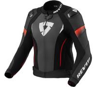 Revit Xena 4 Pro Veste en cuir de moto pour dames, noir-rouge, taille 38 pour femmes