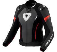 Revit Xena 4 Pro, veste en cuir pour femmes 46 Noir/Rouge Néon Noir/Rouge Néon