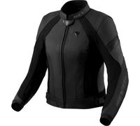 Revit Xena 4, veste en cuir perforé femmes 44 Noir/Gris Foncé Noir/Gris Foncé