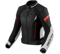 Revit Xena 4, veste en cuir perforé femmes 46 Noir/Blanc/Rouge Néon Noir/Blanc/Rouge Néon