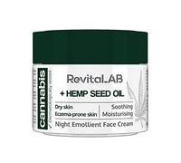 RevitaLAB - Crème de nuit pour le visage à effet émollient, hydratant et nourrissant, enrichie en extrait de cannabis et huile de chanvre biologique, pour peaux sensibles, 50 ml