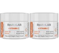 RevitaLAB - Hyaluron - Crème de jour et de nuit anti-âge, enrichie en vitamines A, B3, B5, E et C, huile de jojoba et filtres à rayons UV, pour personnes de 40 à 55 ans, 50 ml (Lot de 2)