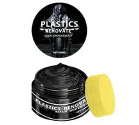 Revitalisant rénovateur de Garnitures Noires - Pâte réparatrice de Rayures à séchage Rapide | Cire de rénovation pour Caoutchouc 100 ML | Polish Anti-UV pour Tableau de Bord, Pare-Chocs, Plastique et