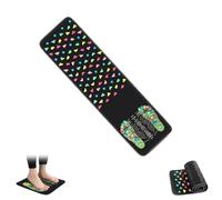 Revitalizing Acupressure Foot Mat, Foot Pressure Point Mat, Portable Colored Reflexology Walk Stone Road Acupoint Mats, for Long Sitting Elderly Students and Office Workers (L)