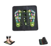 Revitalizing Acupressure Foot Mat, Foot Pressure Point Mat, Portable Colored Reflexology Walk Stone Road Acupoint Mats, for Long Sitting Elderly Students and Office Workers (S)