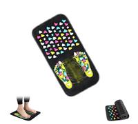 Revitalizing Acupressure Foot Mat, Foot Pressure Point Mat, Portable Colored Reflexology Walk Stone Road Acupoint Mats, for Long Sitting Elderly Students and Office Workers (M)