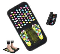 Revitalizing Acupressure Foot Mat, Reflexology Walk Massager Mats, Acupressure Foot Pad Acupoint Mat for Stress Relief, Arch & Heel Pain, Home & Gym Use (M)