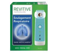 Revitive Appareil d'exercice respiratoire Aerosure – Soulage douleurs respiratoires – Blanc/bleu