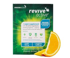 Revive Active, Super Supplement - 26 Active Ingredients in 1 Daily Sachet - Vitamin C, D, K2, Coq10, L-Arginine - Supports Overall Health, Immune System & Fatigue Reduction - 30 Day Supply