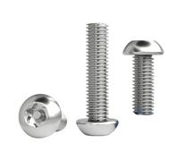 Revive Furniture Bouton Torx à Six lobes en acier inoxydable 304, M3 M4 M5 M6 M8 M10 M12, tête ronde avec broche, vis à boulon de sécurité antivol inviolable(30mm,1pc M10)