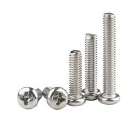 Revive Furniture Vis à tête ronde Phillips à empreinte croisée PM, M3 M3.5 M4 M5 M6 M8 M10 A2-70, en acier inoxydable, 10 pièces/lot(12mm x10,M10)