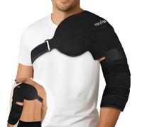 REVIX Bandage réfrigérant pour lanceurs - Bandage réfrigérant réutilisable pour l'épaule et le coude, manchon de compression ajustable pour soulager les muscles après l'entraînement