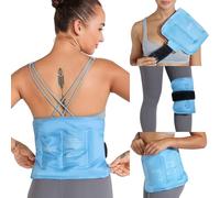 REVIX Gel Ice Pack pour les blessures et la douleur du dos (16"X9"), thérapie par compresses froides pour le bas du dos, l'épaule, la hanche, le bras et le genou le gonflement et les ecchymoses