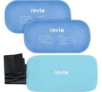 REVIX Gel-Kühlakkus réutilisables avec housse souple, 35,5 x 17,7 cm, Packs de glace polyvalents pour les blessures, Packs de gel chaud et froid pour les coudes, le cou, le dos, les épaules, les