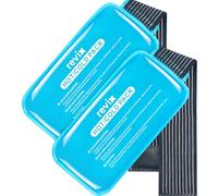 REVIX Grandes poches de glace pour blessures Réutilisables, 2 poches de gel chaud et froid avec conception rafraîchissante en PVC et sangle réglable, les muscles, les épaules(30 cm x 15 cm, bleu)