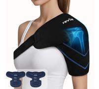 REVIX Lot de 2 packs de gel + 1 épaulière pour brassard de rotateur et bras, gel réutilisable pour soulager l'inconfort et la relaxation musculaire, facile à porter et à enlever