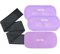 REVIX Lot de 2 packs de glace réutilisables avec housse souple, 25,4 x 12,7 cm, compresses froides multi-usage pour blessures, compresses de gel chaud et froid pour coude, cou, dos, épaules, chevilles