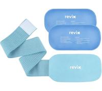 REVIX Lot de 2 packs de glace réutilisables pour blessures - compresses chaudes et froides avec sangle réglable, bandages de glace flexibles pour articulations et muscles, manchette des rotateurs, dos