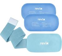 REVIX Packs froids pour blessures, 2 packs de gel, compresse souple et flexible, compresse chaude et froide, grandes enveloppes pour le dos, genou, jambe et cheville