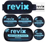 REVIX Poche de glace réutilisable (5 paquets), Gel chaud et froid pour soulager la douleur, les gonflements, les ecchymoses, l'inflammation et la récupération post-opératoire, réglables