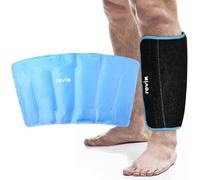 REVIX Poche de glace XL pour blessures, gel réutilisable pour soulager la douleur du mollet et du coude, thérapie par le froid des jambes, manchon de compression recongelable