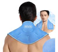 REVIX Poche de glace XL pour le cou, Gel réutilisable pour soulager la douleur, compresse chaude et froide pour douleurs chroniques, blessures sportives et chirurgie cervicale, doublure en peluche
