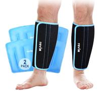REVIX XL tibia attelle Ice Bag réutilisable gel Ice bag pour le soulagement de la douleur au mollet, à la jambe, au coude, enveloppe de glace au mollet (lot de 2)