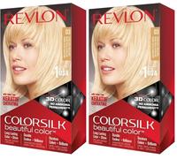 Revlon Colorsilk Beautiful Color Coloration Permanente des Cheveux avec Technologie au Gel 3D et Kératine, Teinture avec Couvrance à 100% des Cheveux Blancs, 03 Blond Soleil Ultra Clair (Lot de 2)