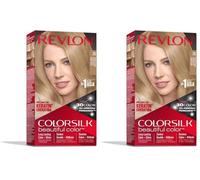 Revlon Colorsilk Beautiful Color Coloration Permanente des Cheveux avec Technologie au Gel 3D et Kératine, Teinture avec Couvrance à 100% des Cheveux Blancs, 74 Blond moyen (Lot de 2)