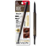 Revlon Colorstay 456 Micro crayon de douche avec brosse à rouleau intégrée, imprégné d'huile d'argan et de marula, imperméable, résistant aux taches, marron foncé