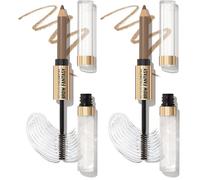 Revlon ColorStay Brow Fantasy, Produit sourcils 2-en-1 : crayon au fini poudré et gel transparent fixant infusé de provitamine B5, Tenue jusqu'à 16 heures, 001 Ash Blonde (Lot de 2)