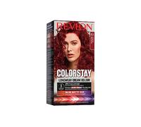 Revlon ColorStay Coloration Permanente 6.6 Rouge Intense | Couvre 100% des Cheveux Blancs, Jusqu'à 8 Semaines de Couleur, à l'Huile de Macadamia et au Beurre de Murumuru