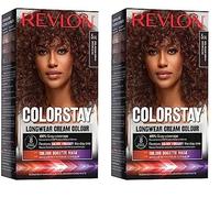Revlon ColorStay - Coloration Permanente - Coloration Cheveux Longue Tenue - Couvre 100% des cheveux blancs - Jusqu’à 8 semaines - Huile de Macadamia et de Beurre de Murumuru - N5.12 Châtain Glacé