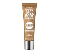 Revlon ColorStay Face & Body Glow Lotion, Lotion teintée visage et corps hydratante, Éclat naturel lumineux, Fini non gras 24H hydratation, 120 It's Giving Sun, 30 ml