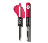 Revlon Colorstay Overtime Rouge à lèvres liquide longue tenue à double extrémité avec brillant à lèvres transparent, avec vitamine E en rouge/corail, rouge éternel (480)