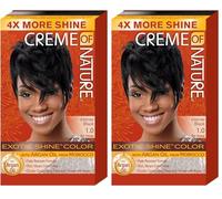 Revlon - Creme of Nature - Coloration Permanente - Cheveux Bouclés à Crépus - À l'Huile d’Argan du Maroc - Couvrance Totale - Intense Black 1.0-56 g (Lot de 2)