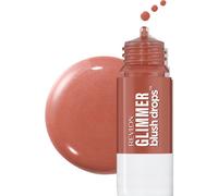 Revlon Glimmer Blush Drops, Blush liquide joues, Fini poudré velouté, Haute pigmentation, naturel lumineux hydratant, 101 Coralicious, 9,4 ml