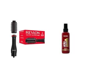 Revlon One-Step Volumiser Plus RVDR5298E + Professional UniqOne, Masque en Spray Sans Rinçage (150 ml), Soin Cheveux Nourrissant et Réparateur