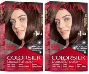 REVLON TINTE COLORSILK 33 DARK SOFT BROWN (Lot de 2)
