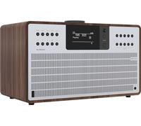 Revo Radio Internet SuperCD - Radio-réveil DAB+ FM Bluetooth CD Multiroom - Noyer/Argent