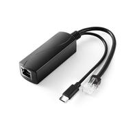REVODATA 2.5G Type C PoE Splitter 5V/4A, 48V PoE vers USB-C 5V/4A 20W Sortie, Ethernet 2.5Gbps Conforme IEEE 802.3af/at, Plug and Play pour Maison Connectée/Raspberry Pi 4B/4B+ (TYPEC0504G)