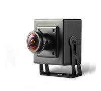 REVODATA 5MP Caméra IP POE Fisheye d'intérieur, caméra de sécurité IP Mini POE HD 5MP, 1,7mm Objectif Angle de Vue 180°, Vision à Distance P2P CCTV H.265 Vidéo caméra fisheye (I706-3-P-HS)