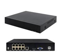 REVODATA 8CH POE NVR, Enregistreur vidéo réseau HD 1080P/3MP/4MP/5MP NVR POE pour système de sécurité CCTV, Alimentation par Ethernet 8 canaux pour caméra CCTV, Max HDD 10TB (POE4008ES)