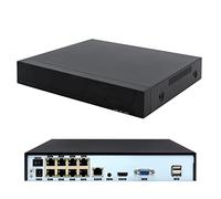Revodata 8ch Poe NVR, Poe Network Video Recorder (HD 1080P/3MP/4MP/5MP) pour Le système sécurité Domestique de Surveillance, POE à 8 canaux pour la caméra IP, n'incluez Pas Le Disque Dur (PoE4008ES)