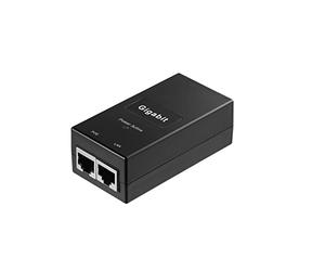 REVODATA Adaptateur D'injecteur Gigabit PoE, Norme IEEE 802.3af/at PoE+, Puissance Sortie 48V 0.5 A, Vitesse Gigabit 10/100/1000 Mbps, pour Caméra IP/AP/PTZ/téléphone vidéo, Plug and Play (D05A-G)