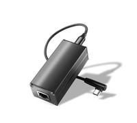 REVODATA Adaptateur PoE Gigabit vers USB-C, Sortie Type-C et Ethernet 2 en 1, Charge Max 45W 5V à 20V pour Smart Phone/Tablette/Ordinateur Portable, débit 1000 Mbps, Plug & Play (GPD2CBT-20V)